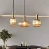 American retro glass chandelier, creative minimalist restaurant, bedside bar, balcony, coffee shop, study, dark green chandelier Specification image